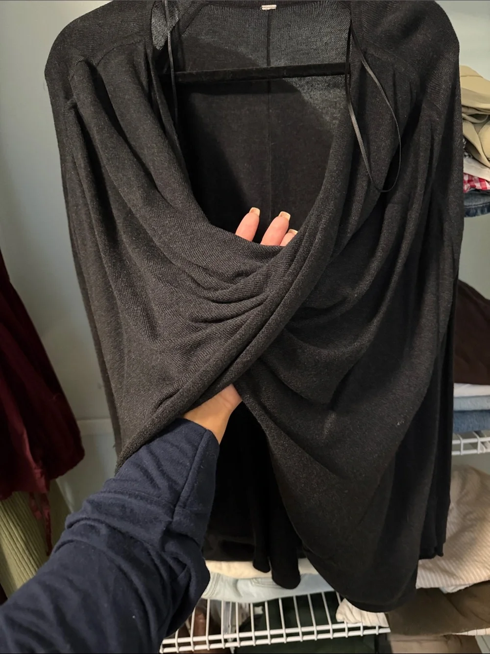 Lululemon Black Draped Knit Women's Sweater